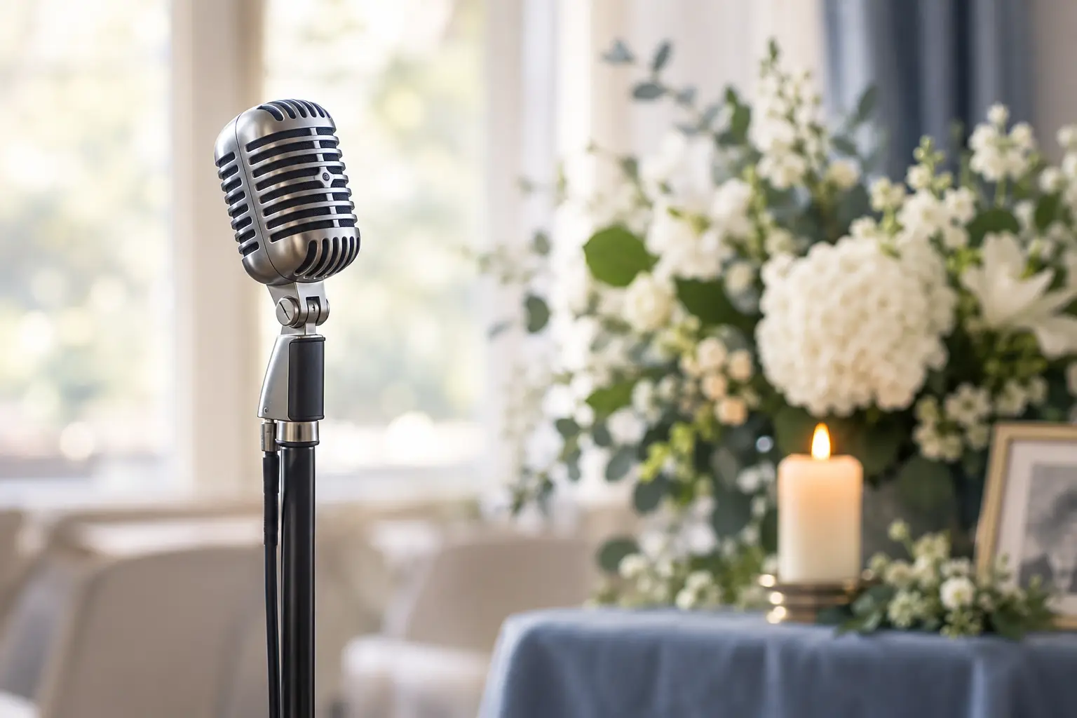 celebration-of-life-officiant-microphone